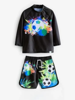 Badkleding|Badkleding*Harry Bear 2-delige zwemset in voetbalstijl