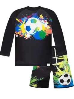 Badkleding|Badkleding*Harry Bear 2-delige zwemset in voetbalstijl
