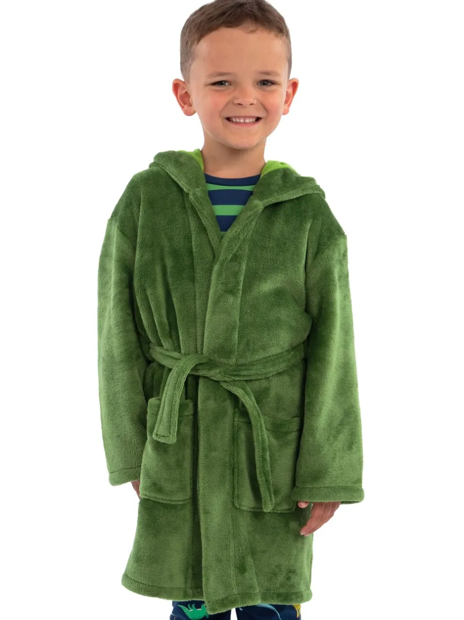 Kamerjassen*Harry Bear Dinosaur Fleece Dressing Gown With 3D Horns And Spikes