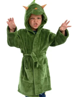 Kamerjassen*Harry Bear Dinosaur Fleece Dressing Gown With 3D Horns And Spikes