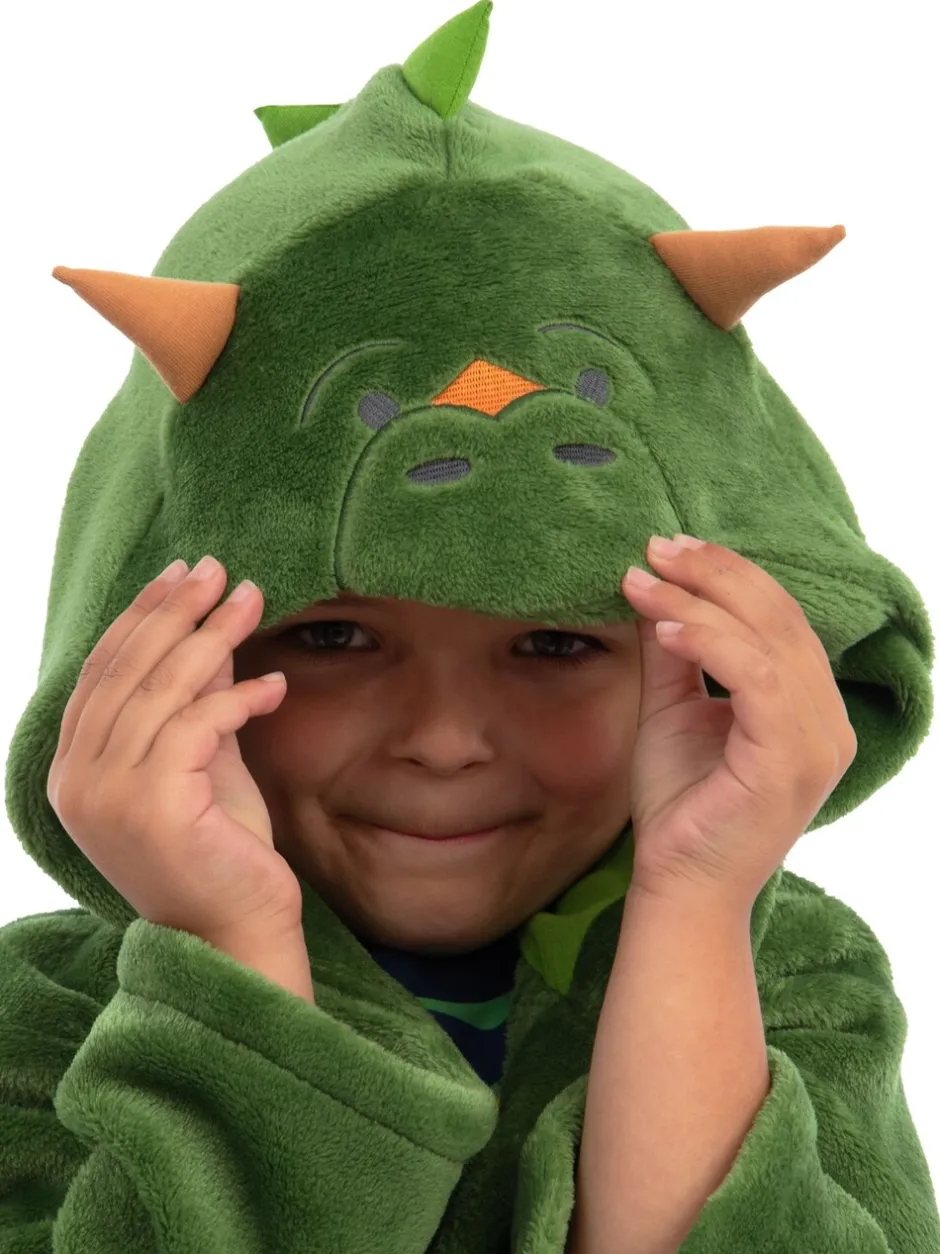Kamerjassen*Harry Bear Dinosaur Fleece Dressing Gown With 3D Horns And Spikes