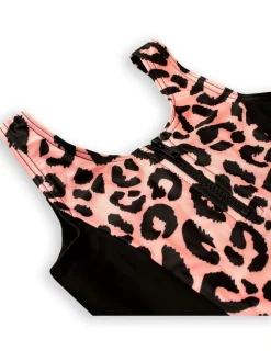 Badkleding|Harry Bear meisjesbadpak met luipaardprint