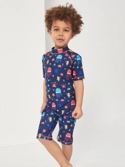 Badkleding|Harry Bear nautisch zeeleven zwem-surfpak voor jongens