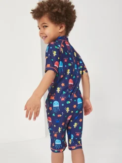 Badkleding|Harry Bear nautisch zeeleven zwem-surfpak voor jongens