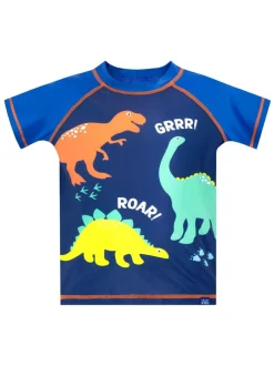 Badkleding|Badkleding|Harry Bear tweedelige set met dinosaurusprint, top en korte broek voor jongens