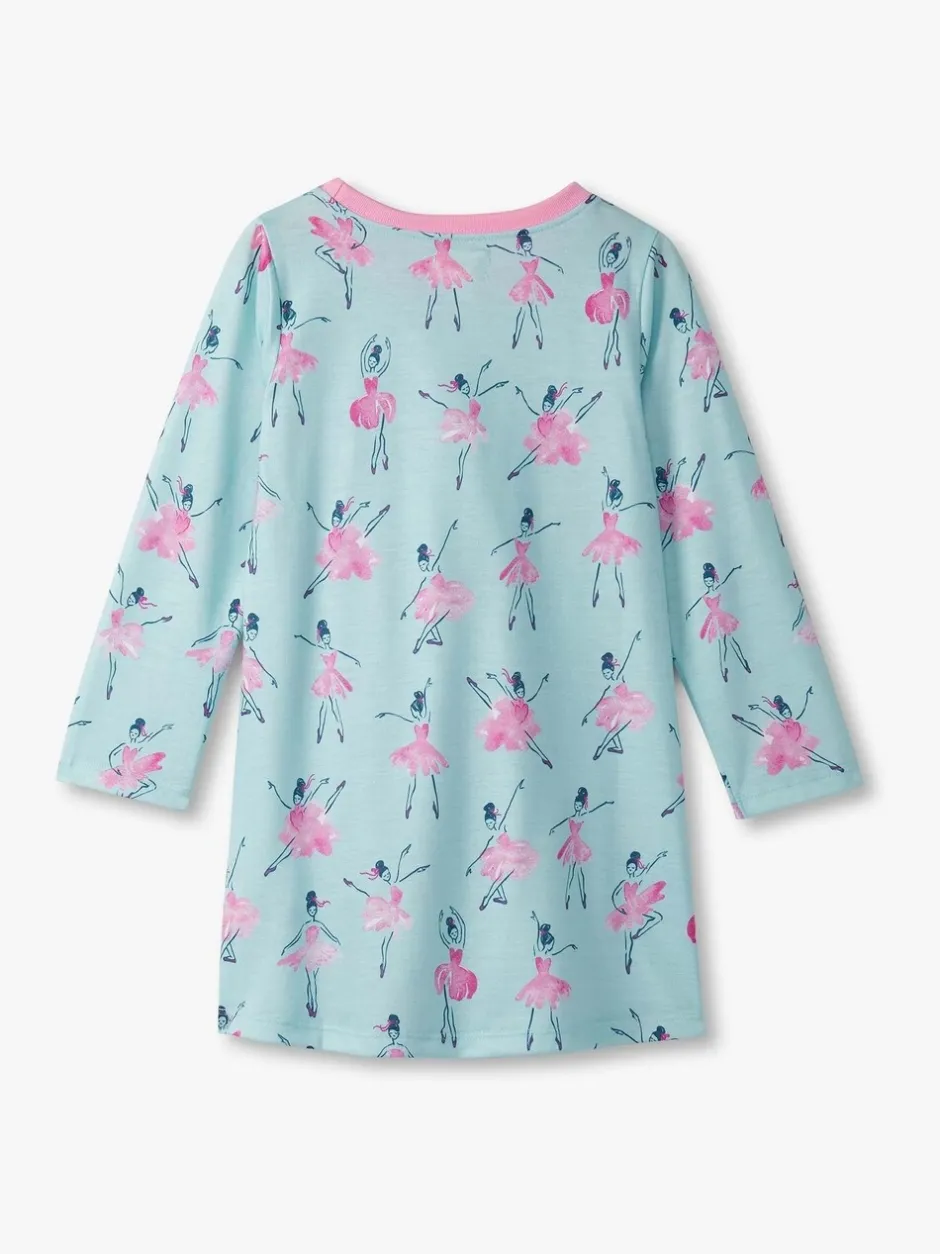 Nachtponnen*Hatley Blue Ballet School Long Sleeve Nightdress