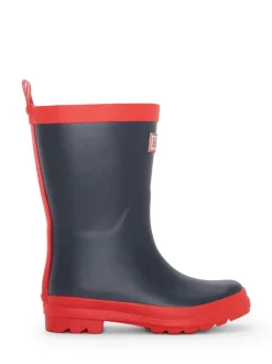 Laarzen|Hatley Blue Navy and Red Matte Rain Wellies