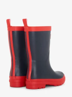 Laarzen|Hatley Blue Navy and Red Matte Rain Wellies