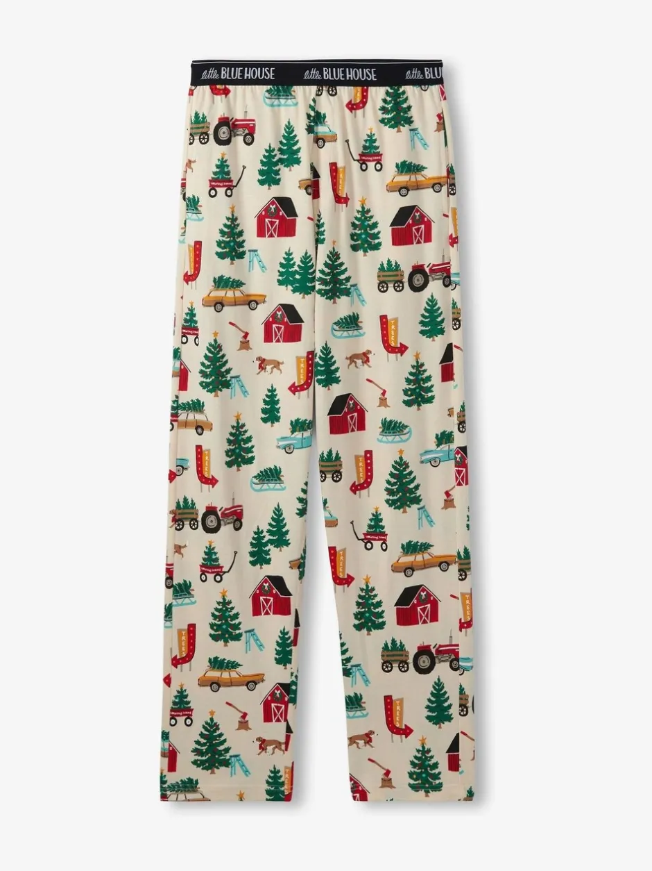 Pyjama's|Hatley Natural Christmas Farm Pyjama Bottoms