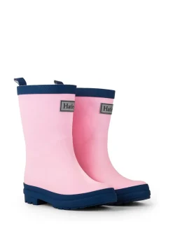Laarzen|Hatley Pink & Navy Matte Rain Wellies