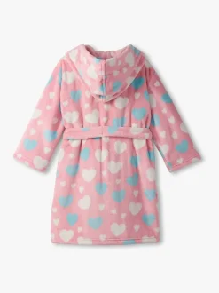 Kamerjassen*Hatley Pink Big Hearts Fuzzy Fleece Dressing Robe