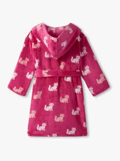 Kamerjassen*Hatley Pink Little Kitties Fuzzy Fleece Dressing Robe