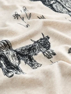 Pyjama's|Loungewear*Next Havermout Hamish The Highland Cow - Behaaglijke korte pyjamaset