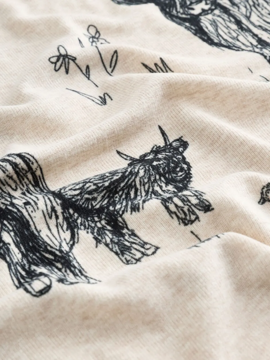 Pyjama's|Loungewear*Next Havermout Hamish The Highland Cow - Behaaglijke korte pyjamaset