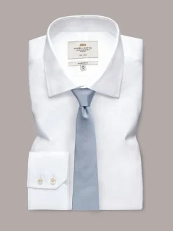 Stropdassen En Pochets|Hawes & Curtis Blue Plain Repp Tie