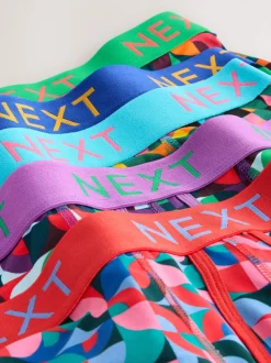 Ondergoed|Ondergoed*Next Helder Blauw/Oranje/Paars Cirkel Geo Print - Boxershorts met A-voorkant