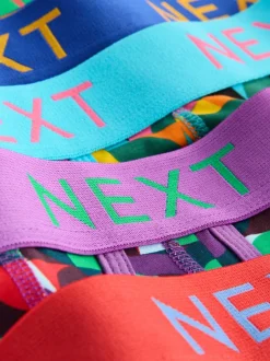 Ondergoed|Ondergoed*Next Helder Blauw/Oranje/Paars Cirkel Geo Print - Boxershorts met A-voorkant