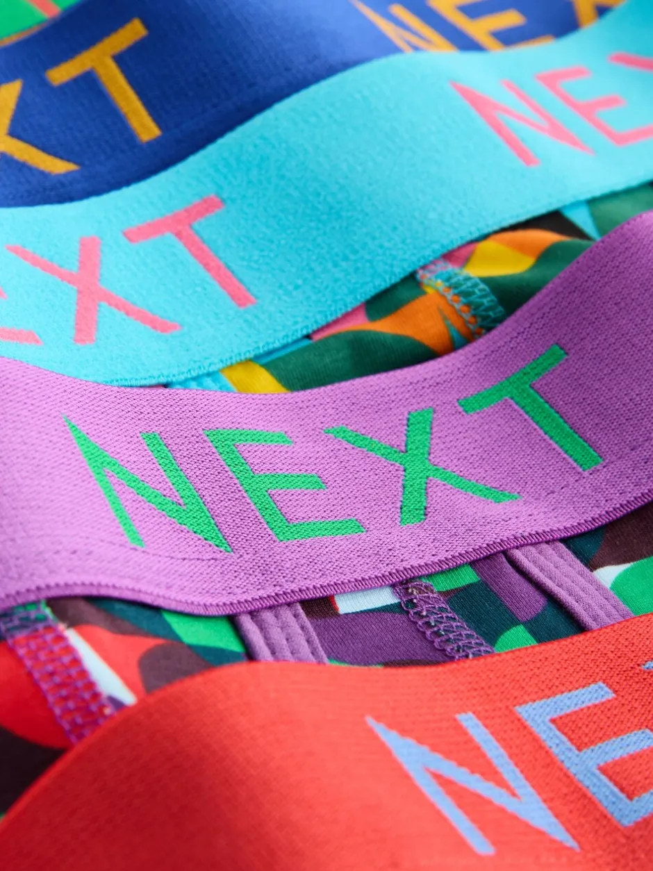 Ondergoed|Ondergoed*Next Helder Blauw/Oranje/Paars Cirkel Geo Print - Boxershorts met A-voorkant
