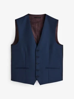 Vesten|Next Helderblauw - Herenvest met textuur