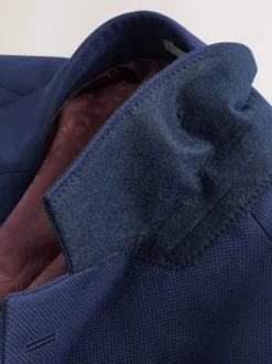 Blazers En Business-Jasjes|Pakken|Next - Normale Pasvorm - Kostuum met textuur: colbert Helderblauw