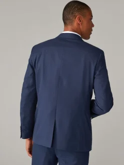 Blazers En Business-Jasjes|Pakken|Next - Normale Pasvorm - Kostuum met textuur: colbert Helderblauw