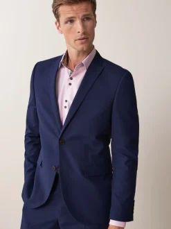 Blazers En Business-Jasjes|Pakken|Next - Normale Pasvorm - Kostuum met twee knopen: colbert Helderblauw