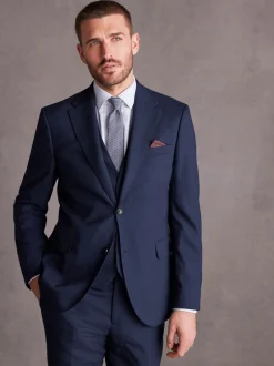 Blazers En Business-Jasjes|Pakken*Next - Signature getextureerd slim-fit kostuumjasje van Italiaanse Tollegno-wol Helderblauw