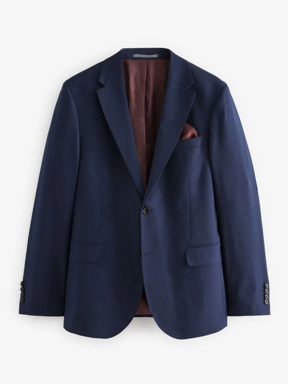 Blazers En Business-Jasjes|Pakken*Next - Signature getextureerd slim-fit kostuumjasje van Italiaanse Tollegno-wol Helderblauw