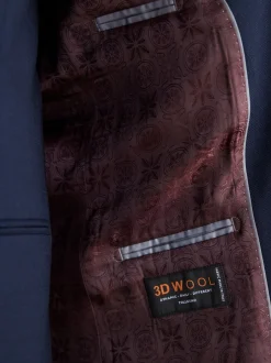 Blazers En Business-Jasjes|Pakken*Next - Signature getextureerd slim-fit kostuumjasje van Italiaanse Tollegno-wol Helderblauw