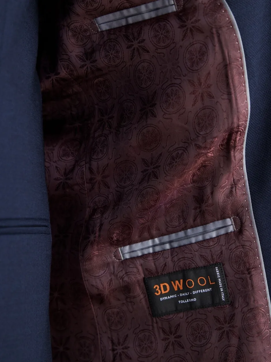 Blazers En Business-Jasjes|Pakken*Next - Signature getextureerd slim-fit kostuumjasje van Italiaanse Tollegno-wol Helderblauw