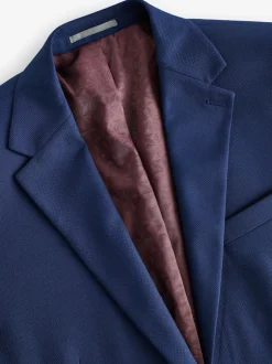 Blazers En Business-Jasjes|Pakken*Next Helderblauw - Slim Fit - Kostuum met textuur: colbert