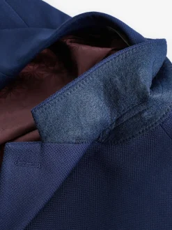 Blazers En Business-Jasjes|Pakken*Next Helderblauw - Slim Fit - Kostuum met textuur: colbert