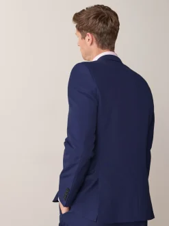 Blazers En Business-Jasjes|Pakken*Next - Strakke Pasvorm - Kostuum met twee knopen: colbert Helderblauw