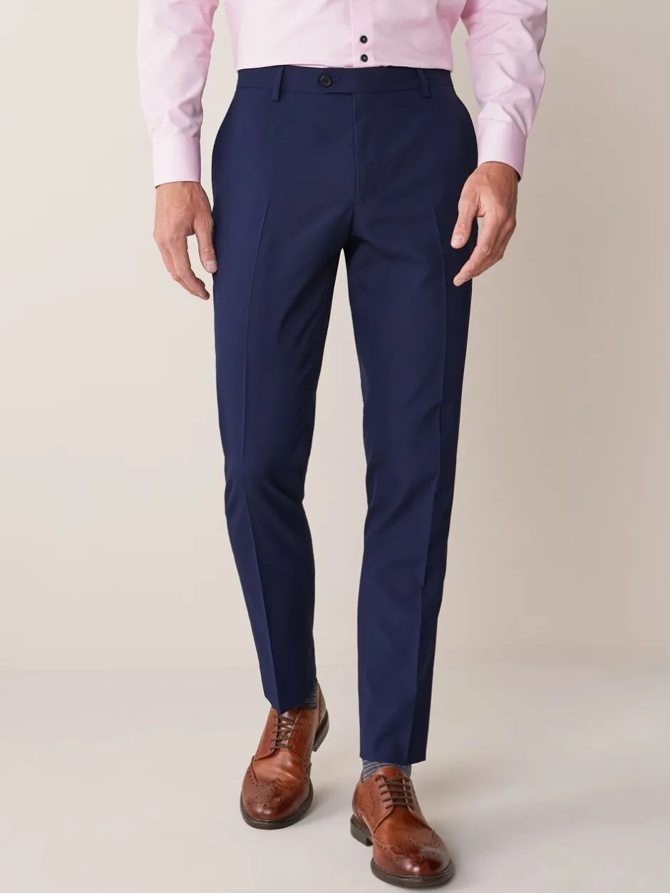 Blazers En Business-Jasjes|Pakken*Next - Strakke Pasvorm - Kostuum met twee knopen: colbert Helderblauw