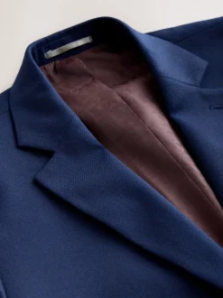 Pakken|Next - Strakke Pasvorm - Kostuum met textuur: colbert Helderblauw