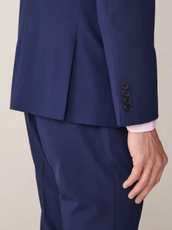 Blazers En Business-Jasjes|Pakken*Next - Tailored fit - Kostuum met twee knopen: colbert Helderblauw