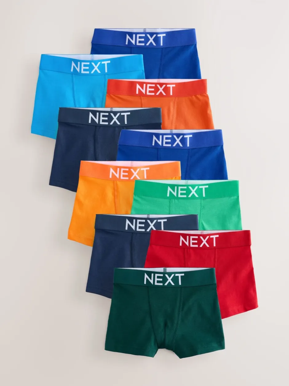 Ondergoed*Next Heldere effen kleur - Verpakking van 10 trunks (1,5-16jr)