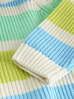 Truien En Breisels|Next - Chenille Knitted Crew Neck Jumper (3mths-7yrs) Heldere streep
