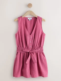 Jumpsuits En Playsuits*Next Helderoze/rood - Belted Summer Playsuit