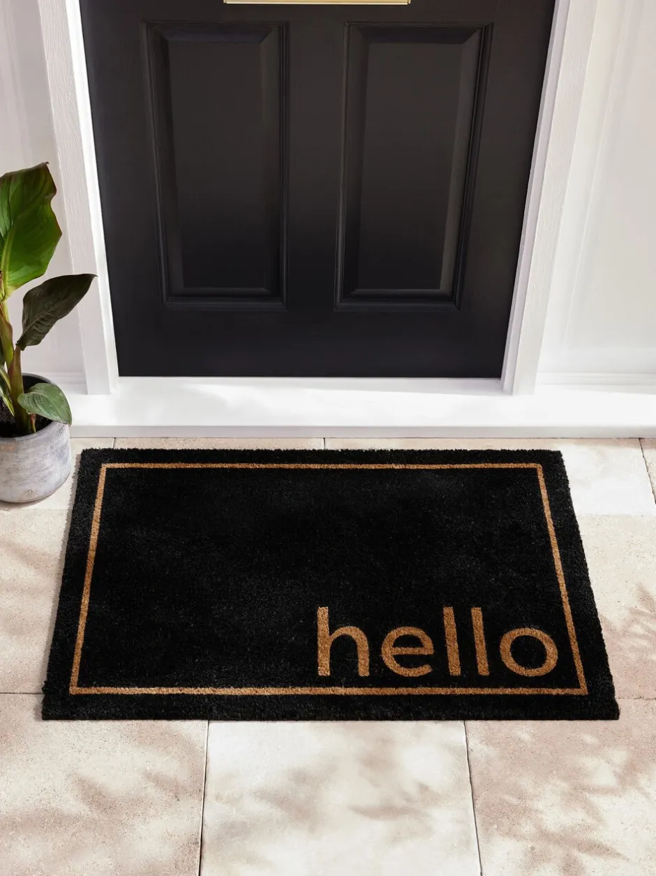 Deurmatten|Vloerkleden En Lopers|Next Hello Slogan Coir Doormat