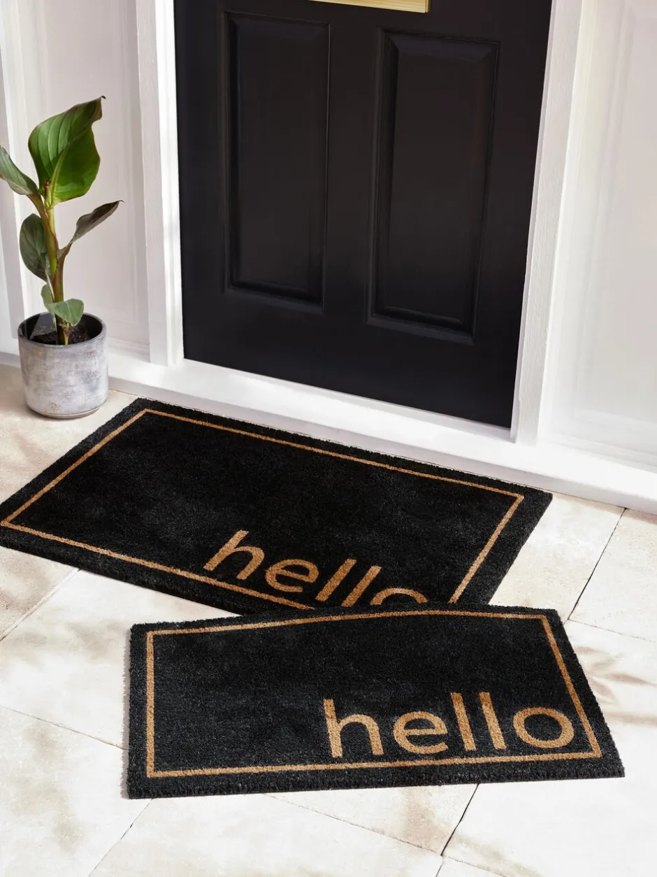 Deurmatten|Vloerkleden En Lopers|Next Hello Slogan Coir Doormat