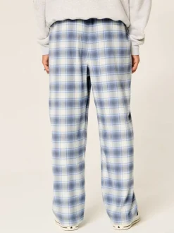 Pyjama's*Hollister - Flannel Check Pyjama Bottoms Hemelsblauw
