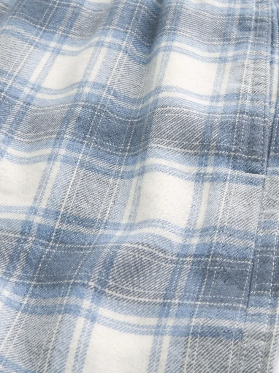 Pyjama's*Hollister - Flannel Check Pyjama Bottoms Hemelsblauw