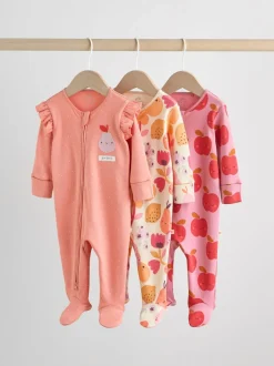 Babypakjes En Babypyjama's*Next Herfstfruit - 2-weg slaappakjes met ritssluiting, set van 3 (0-2jr)