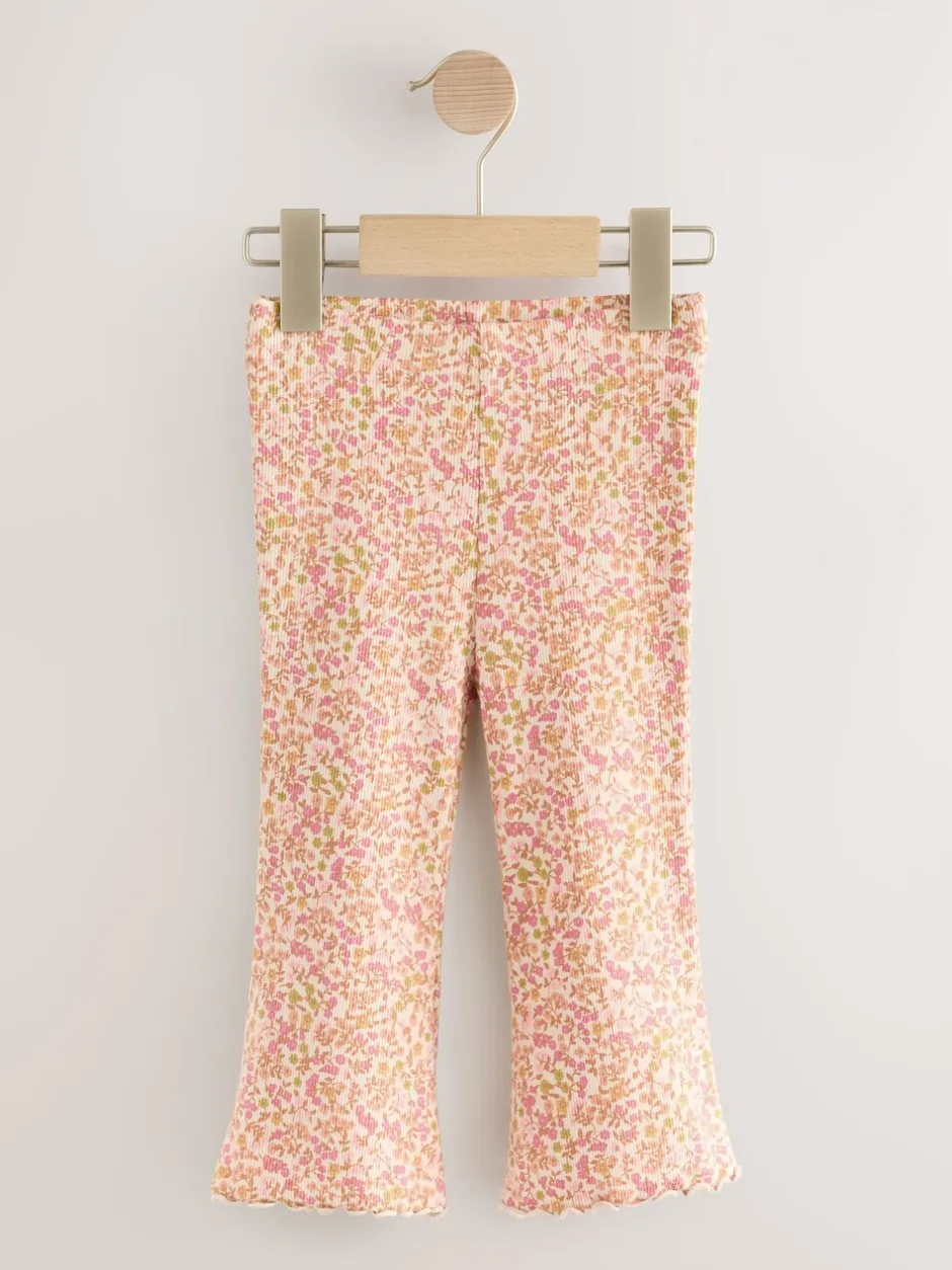 Broeken En Leggings|Next - Set van 5 flared leggings (3mnd-7jr) Herfstoranje