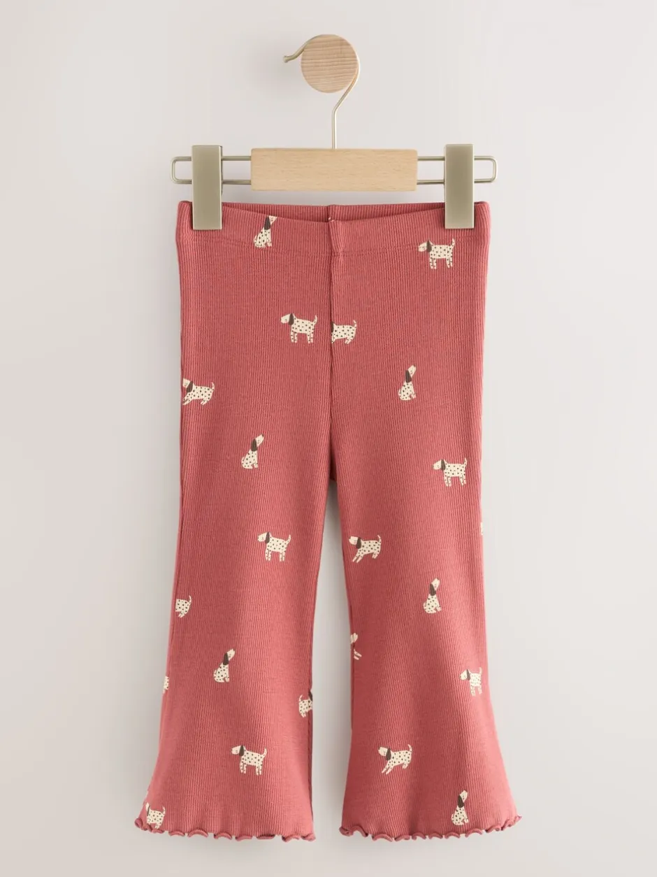 Broeken En Leggings|Next - Set van 5 flared leggings (3mnd-7jr) Herfstoranje