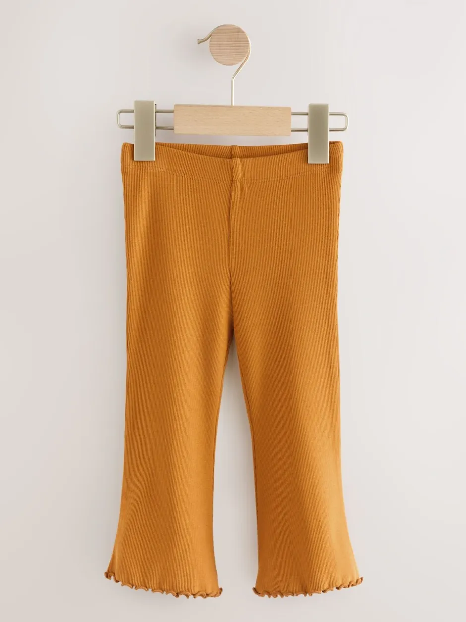 Broeken En Leggings|Next - Set van 5 flared leggings (3mnd-7jr) Herfstoranje