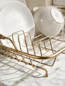 Keukenaccessoires|Next Hertford Dish Drainer Antiek-goudkleurig