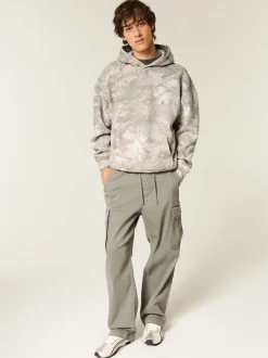 Sweaters En Hoody´S|Sweaters En Hoody´S|Hollister Grey Boxy Camo Print Logo Hoodie