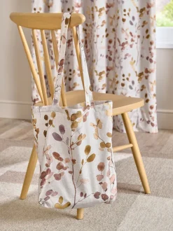 Gordijnen|Gordijnen*Next Honesty Bladeren Bloemenprint Verduisterende/Thermische Plooiband Gordijnen Naturel/oranje